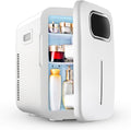 Mini Car Fridge, 220VAC/12V DC Portable Thermoelectric Cooler and Warmer Refrigerator 20 Liter Capacity for Cosmetics,Foods, Bedroom, Dorm, Office, Car