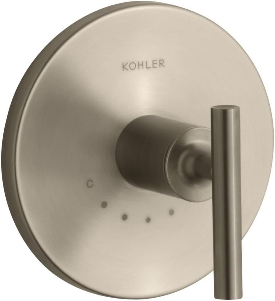 KOHLER Purist Mastershower Temperature Control Valve Trim With Lever Handle