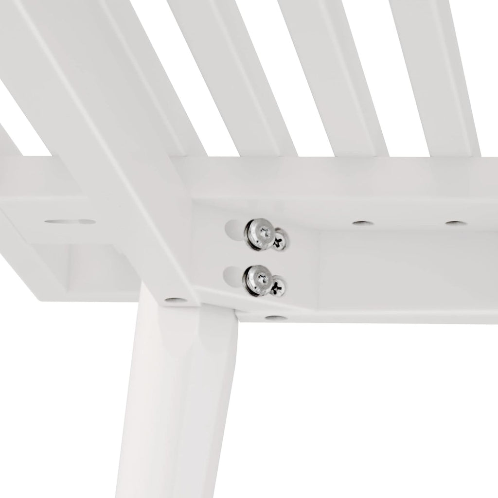 Plank+Beam Entryway Bench, Wooden End of Bed Bench for Bedroom, Mid-Century Modern Square Bench for Hallway, Living Room, Indoor, Porch, 56.25', White