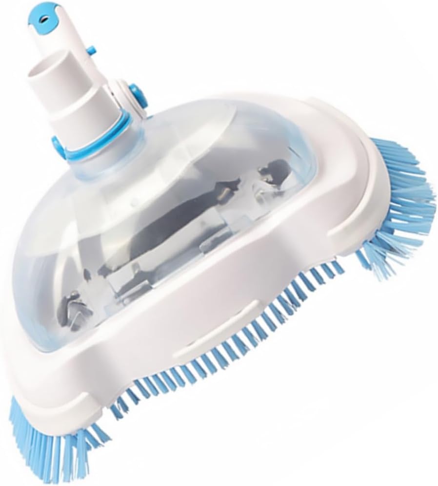 LIOOBO 2pcs Professional Swimming Pool Cleaning Sucker Clip Design Plastic Vacuum Brush Head for Inground and Above Ground Pools