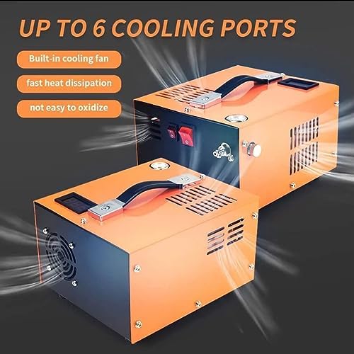 Portable Compressor, PCP Air Compressor, 30Mpa 4500Psi High Pressure Air Gun Pump with Auto Stop, Oil/Water Free PCP Compressor Pump with Built in Power Converter for Fire Diving