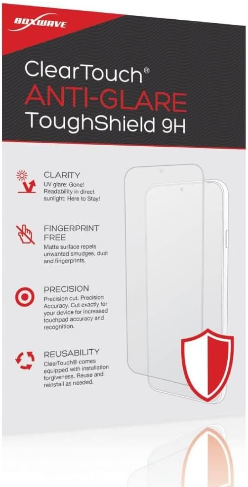 BoxWave Screen Protector Compatible with Apple Studio Display (27 in) - ClearTouch Anti-Glare ToughShield 9H (2-Pack), Anti-Glare 9H Tough Flexible Film Screen Protector