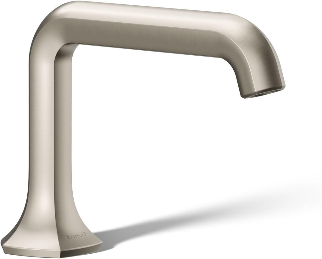 Kohler 27009-BN Occasion® Bathroom Sink Faucet spout with Straight Design, 1.2 gpm, Vibrant Brushed Nickel