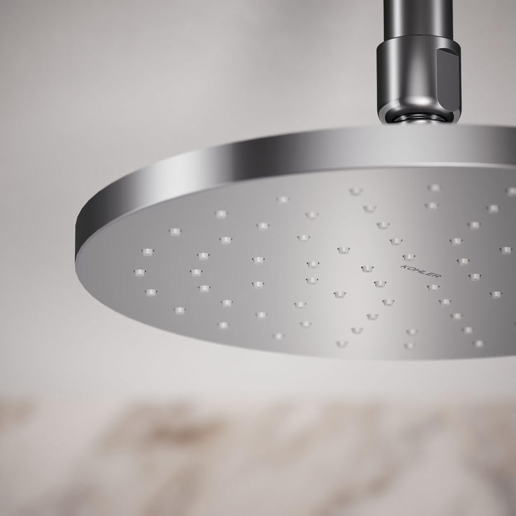 Kohler 13688-CP Contemporary Round 8' single-function rainhead, 2.5 gpm, Polished Chrome