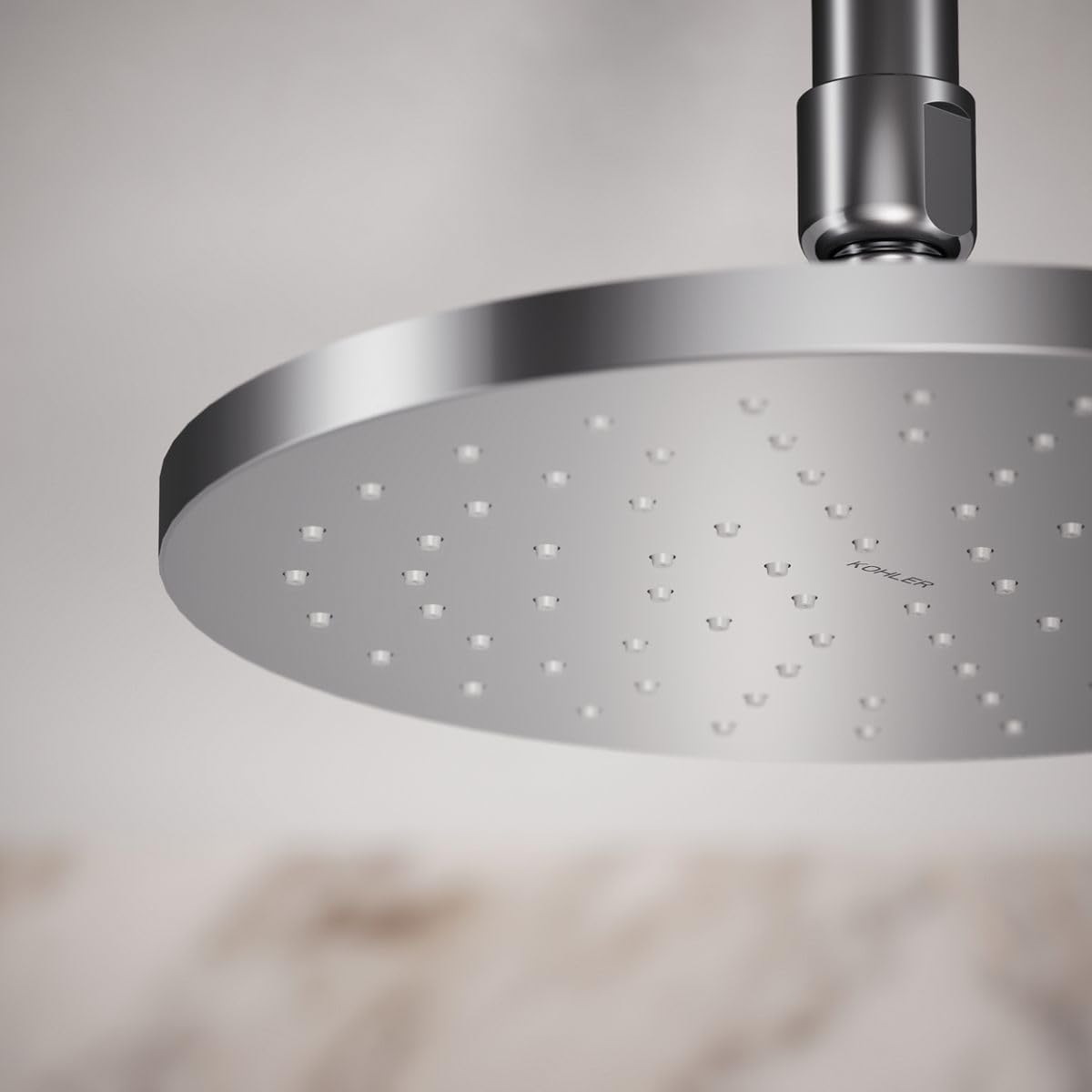 Kohler 13688-CP Contemporary Round 8' single-function rainhead, 2.5 gpm, Polished Chrome