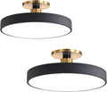 LED Ceiling Light Modern Semi Flush Mount 2-Pack Vintage Ceiling Chandelier Black Nordic 48W Round Ceiling Lamp Fixtures for Bedroom Dining Room Stairways Kitchen Island