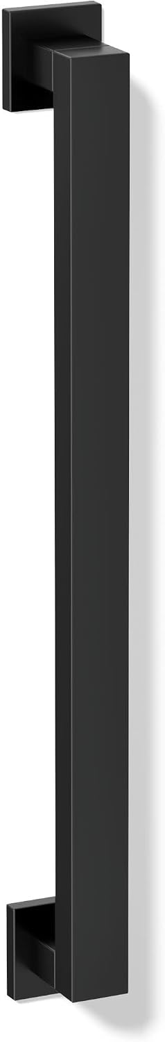 KOHLER K-23294-BL Square 18 Inch Grab Bar, Installation Hardware Included, 300lb Capacity, Matte Black