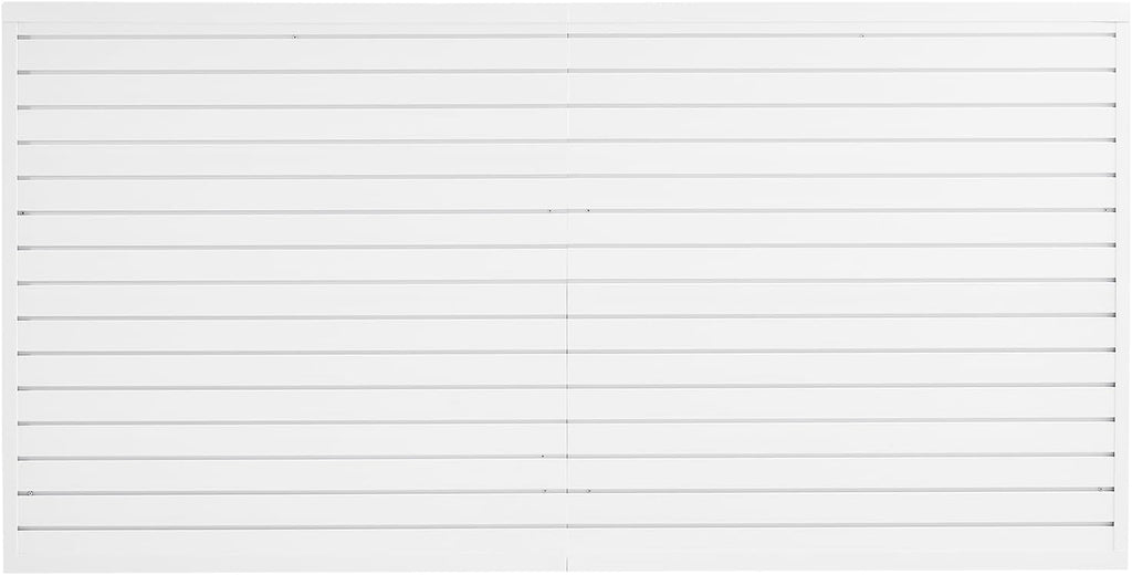 VEVOR Slat Wall Paneling, 8 x 4 ft, PVC Garage Slatwall with Accessories, White Slat Wall Easy-to-Install Adjustable Slatwall Panel with Coupling Structure & DIY Cutting, Fits for Storage & Display