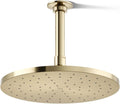Kohler 13689-G-AF Contemporary Round 10' single-function rainhead, 1.75 gpm, Vibrant French Gold