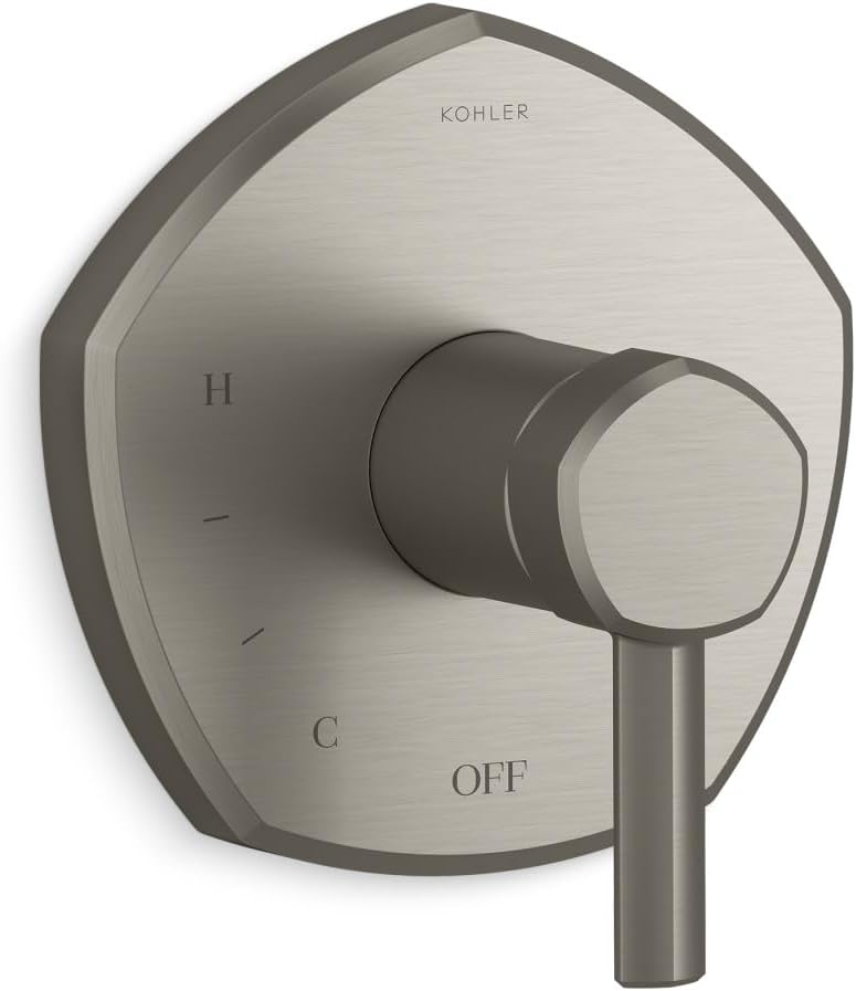 Kohler TS27043-4-BN OCCASION™ Rite-Temp® pressure-balancing valve trim with lever handle, Vibrant Brushed Nickel