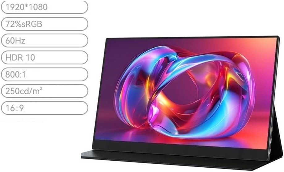 Second Screen Touch Portable Monitor 15.6 Inch Full HD 1080p HDR10 Extended Screen Gaming