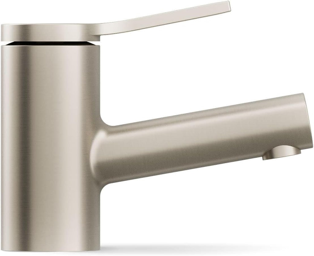 KOHLER K-33590-4N-BN Elate® Short Single-Handle Bathroom Sink Faucet, Single-Hole Bathroom Faucets, 0.5 GPM, Vibrant Brushed Nickel
