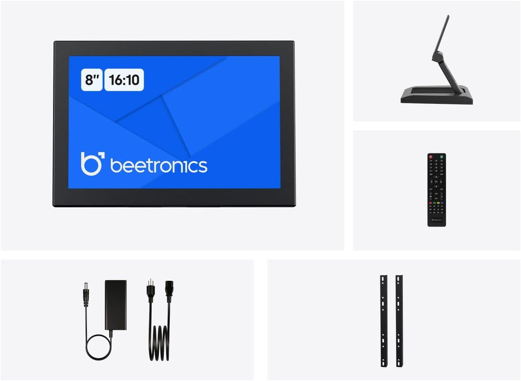 Beetronics 8-Inch Full HD IPS Monitor - Professional Industrial-Grade Display | HDMI, VGA, BNC, RCA Inputs | Durable Metal Housing, Matte Screen, 24/7 Continuous Operation, Wide Viewing Angle - 8HD7M