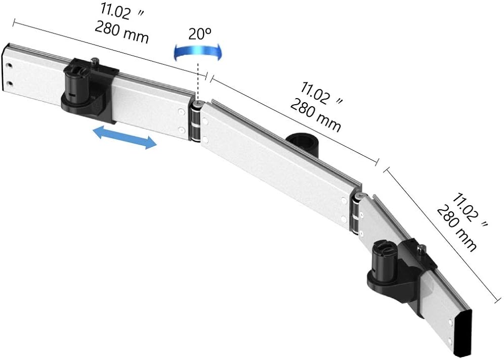 Dual Monitor Wall Mount for Apple w/Quick Release Single Arm
