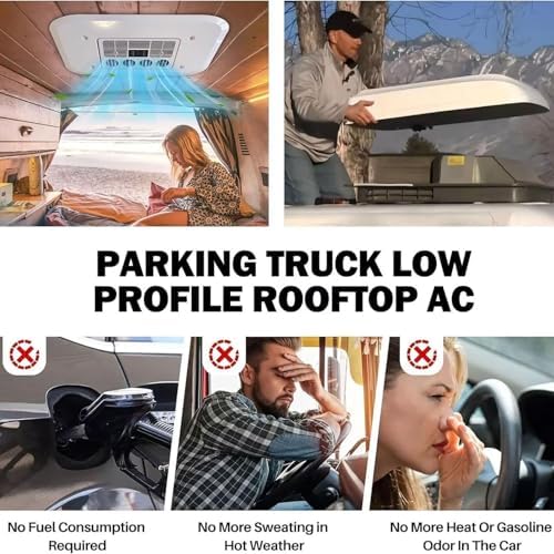 12V/24V Electric Car RV Air Conditioner, 2200W Portable Cooling System for Minivans, SUVs, Trucks & Construction Vehicles, Ideal Parking AC for Campers
