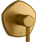 Kohler TS27043-4-2MB OCCASION™ Rite-Temp® pressure-balancing valve trim with lever handle, Vibrant Brushed Moderne Brass
