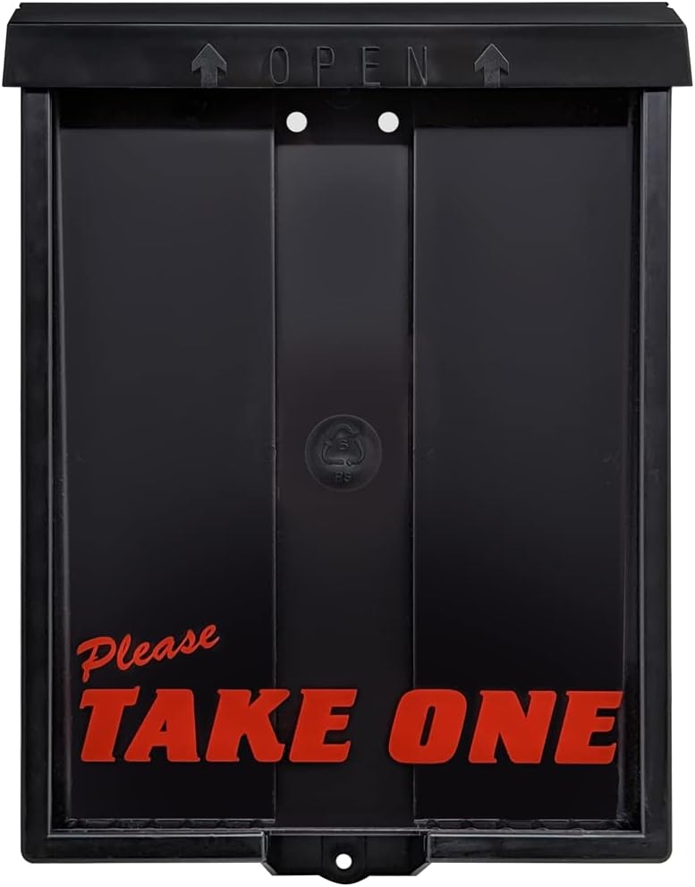Mediz Outdoor Real Estate Brochure Box with Snap Shut Lid, Take One Document Holder Can Hold 100, 8.5 x 11 Documents, Flyers, Literature and Other Outdoor Marketing Needs