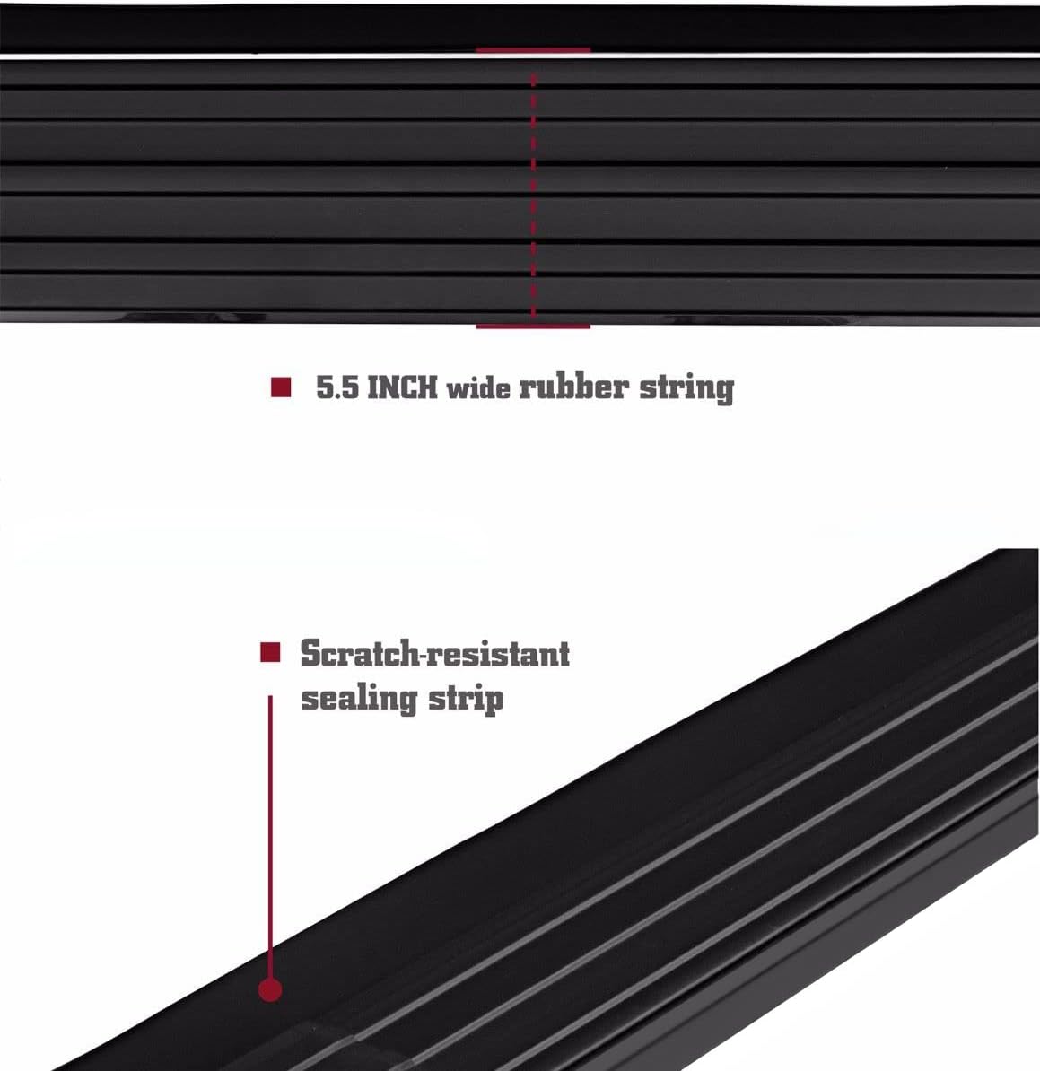 Black Horse PEERLESS Running Boards Black Compatible with 2018-2023 Chevrolet Traverse|2018-2024 Buick Enclave-PR-G179BK
