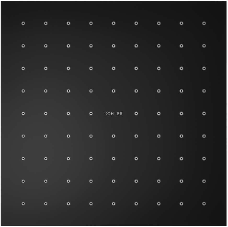 Kohler 13695-BL Contemporary Square 8' single-function rainhead, 2.5 gpm, Matte Black