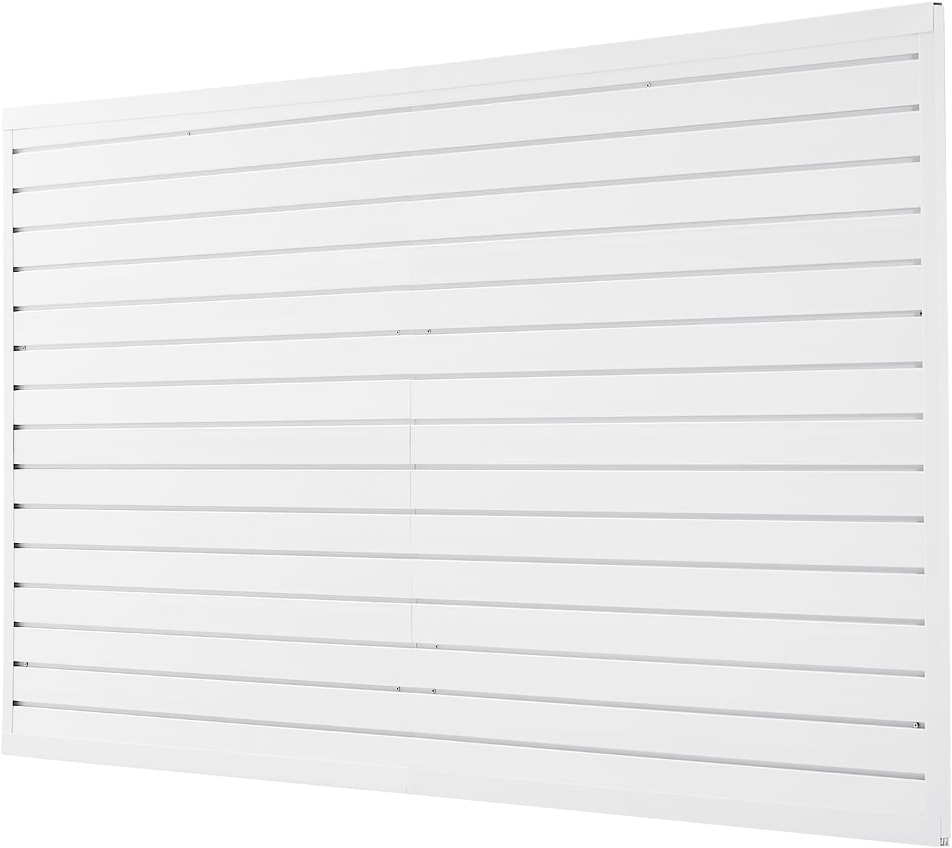 VEVOR Slat Wall Paneling, 8 x 4 ft, PVC Garage Slatwall with Accessories, White Slat Wall Easy-to-Install Adjustable Slatwall Panel with Coupling Structure & DIY Cutting, Fits for Storage & Display