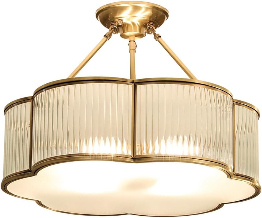 Modern Semi-Flush Ceiling Light Fixture,Decorative Floral Flush Mount Chandelier,Flower Shaped Glass Ceiling Lamp,Close Ceiling Light Fixture for Bedroom Living Room Dining Room