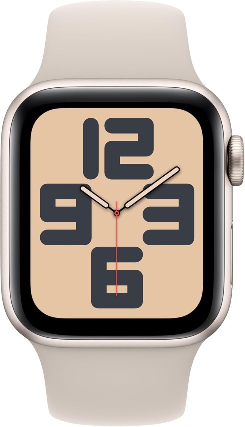 Apple Watch Series 7 (GPS + Cellular, 41MM) Silver Stainless Steel Case with Starlight Sport Band (Renewed)