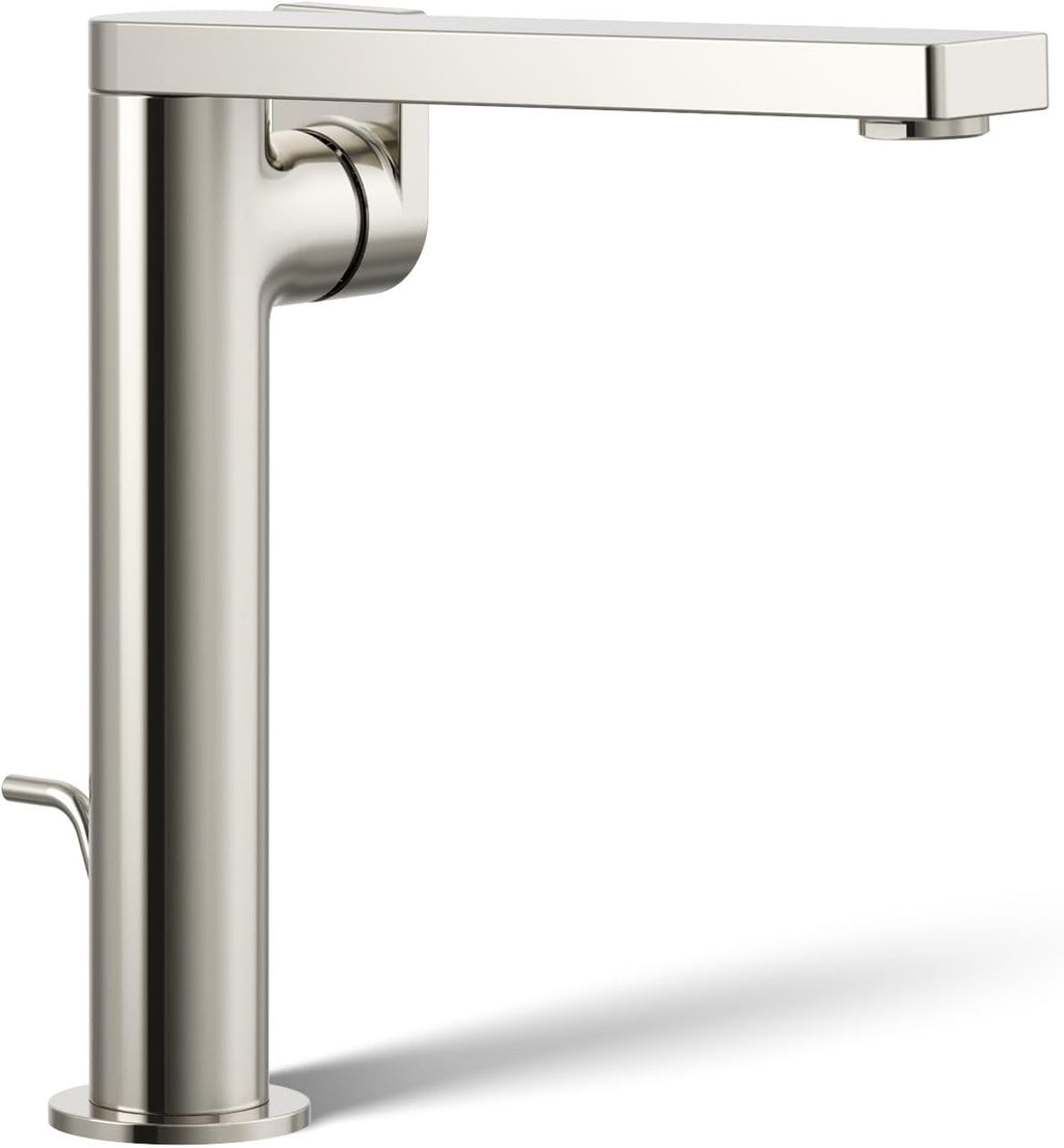 Kohler 73168-4-SN Composed® Tall Single-Handle Bathroom Sink Faucet with Lever Handle, 1.2 gpm, Vibrant Polished Nickel
