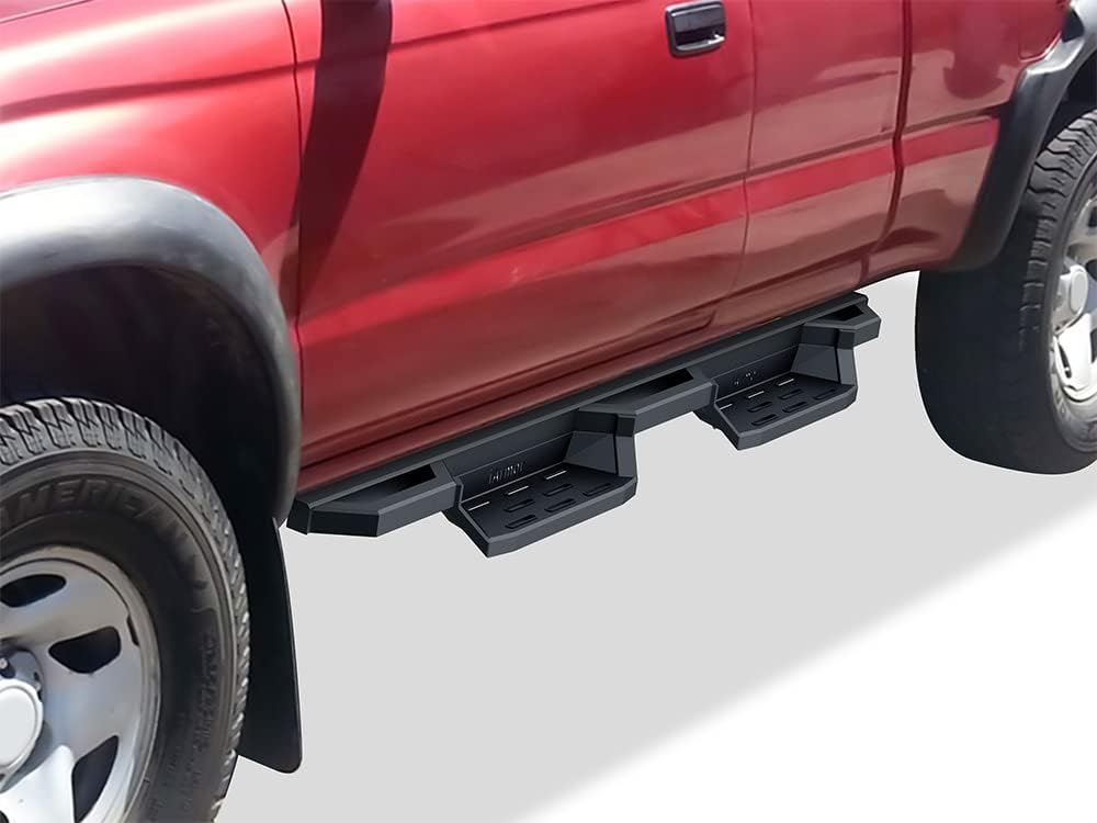 APS Stainless Steel 6.5in Nerf Bars Pocket Steps Square Tube Rocker Guards Compatible with Tacoma Xtra Cab 95-04