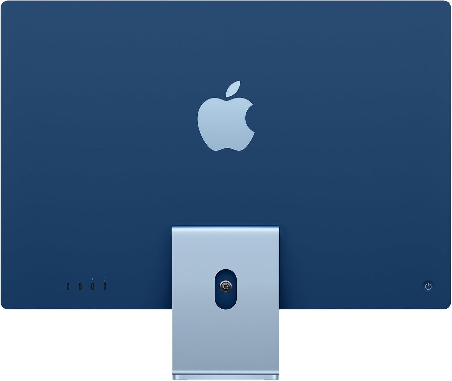 2021 Apple iMac with Apple M1 Chip with 8-core CPU (24-inch, 8GB RAM, 256GB SSD Storage) (QWERTY English) Blue (Renewed)