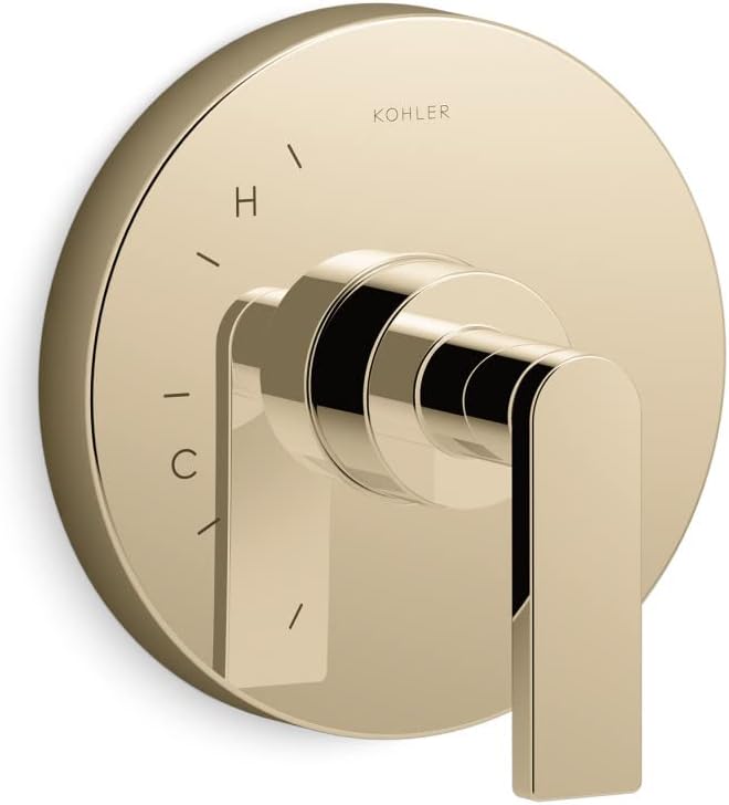 KOHLER TS73115-4-AF Composed Rite-Temp Valve Trim With Lever Handle, Vibrant French Gold
