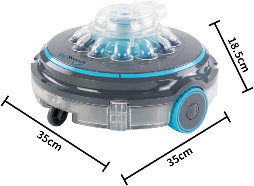 65 Cordless Robotic Pool Cleaner for Above Ground & Inground Pools, Automatic Pool Floor Vacuum with Dual Filtration, 75 Min Runtime, Transparent Design for Leaves, Sand & Debris