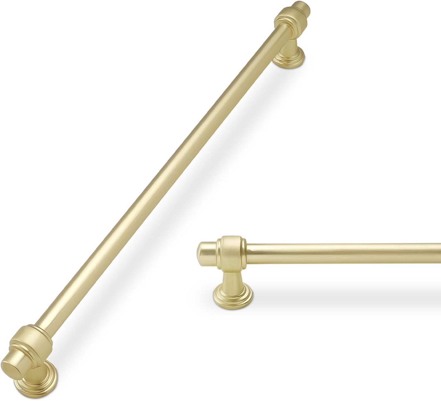 10 Pack 12-3/5 inch(320mm) Brushed Brass Kitchen Cabinet Handles Cabinet Pulls Gold Drawer Pulls Kitchen Cabinet Hardware Handles Dresser Handles