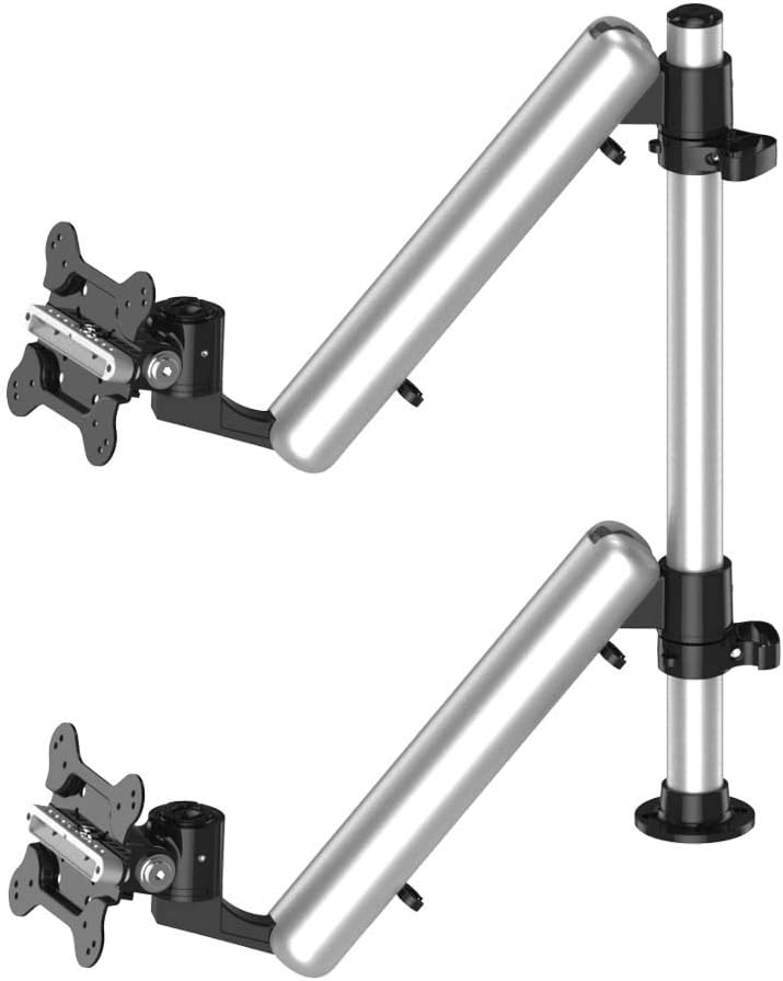 Dual Track Rail Mount for Apple Display w/Quick Release Spring Arms