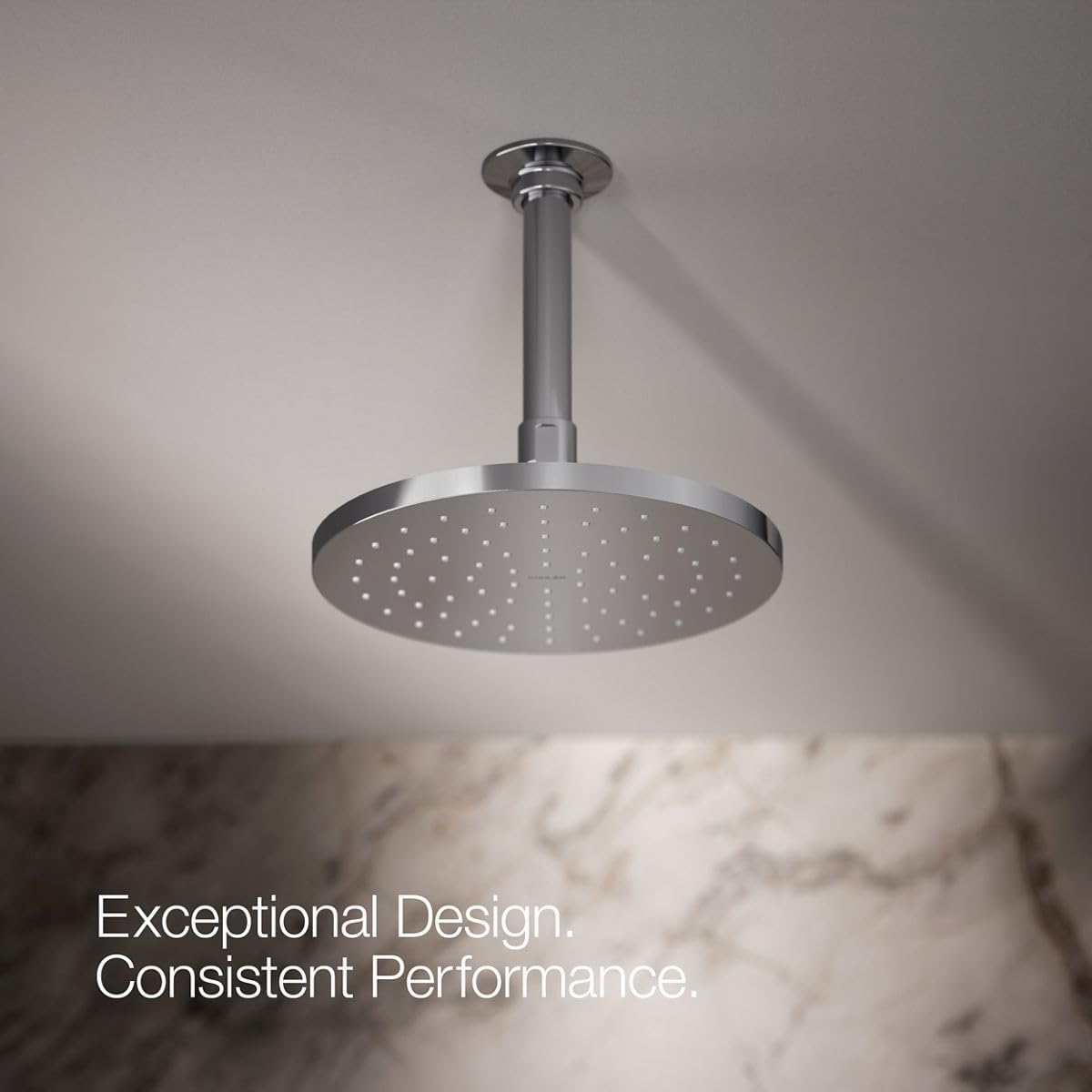 Kohler 13688-CP Contemporary Round 8' single-function rainhead, 2.5 gpm, Polished Chrome