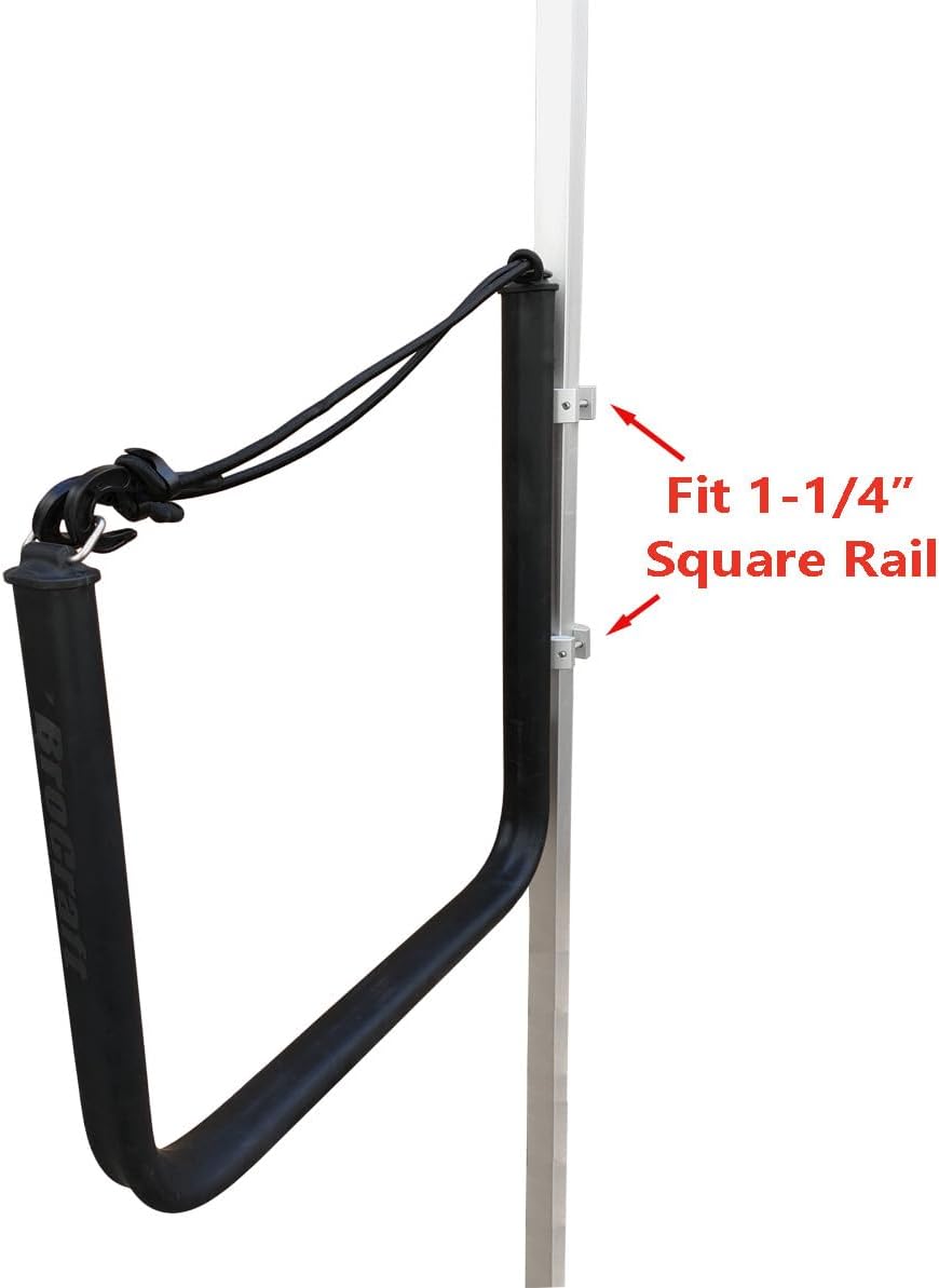 Brocraft Kayak Rack for Boat Rail Mount/SUP Rack for Boat Rail Mount/Pontoon Boat Paddle Board Rack