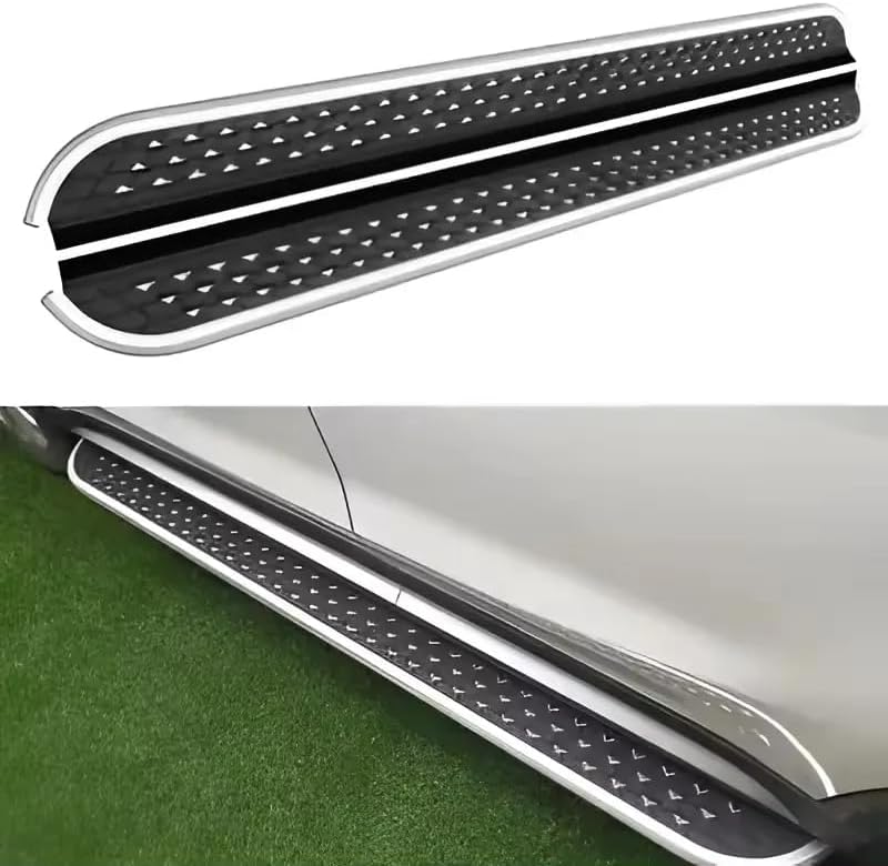 Running Boards for Audi Q7 2016 2017 2018 2019, 2Pcs Fixed Aluminum Side Steps Bars,Durable Running Boards for Easy Access,Anti-Slip Side Board,Exterior Accessories Compatible with Car