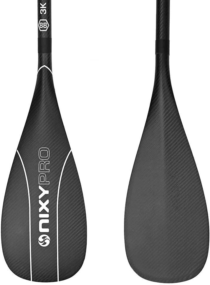 NIXY Full Carbon Fiber SUP Paddle – Adjustable 3 Piece Pro Paddle with ABS Blade Edge for Stand Up Paddle Board – Durable, Lightweight Floating Paddle