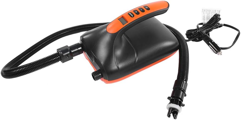 DC12V Electric Paddle Board Pump, 0.5~20 PSI Dual Stage Inflation Portable Air Pump with LCD Display for Paddle Board Boats Cars