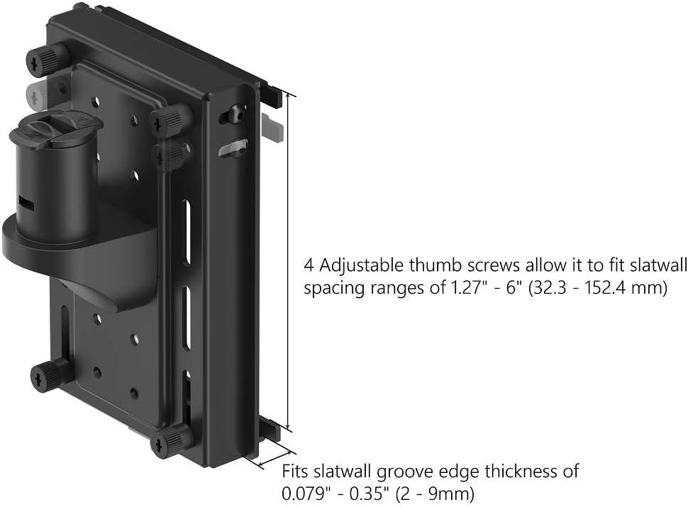 Apple VESA Mount for Slatwall with Quick Release Dual Arm (BL-AS77)