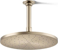 Kohler 13689-BV Contemporary Round 10' single-function rainhead, 2.5 gpm, Vibrant Brushed Bronze