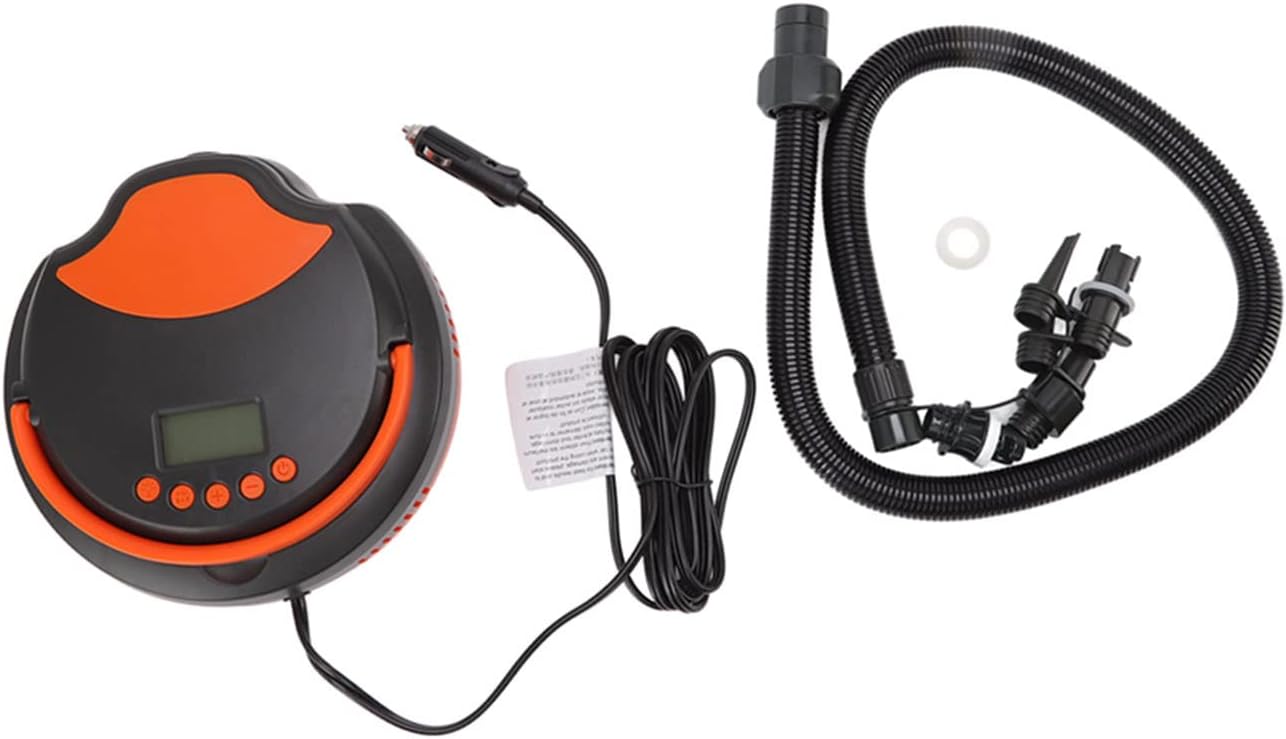 12V Vehicle Electric Air Pump, High Pressure Inflatable Pump for Paddle Board, Surfboard, Rubber Boat - Preset Pressure System, LED Display, Portable Design for Outdoor Use