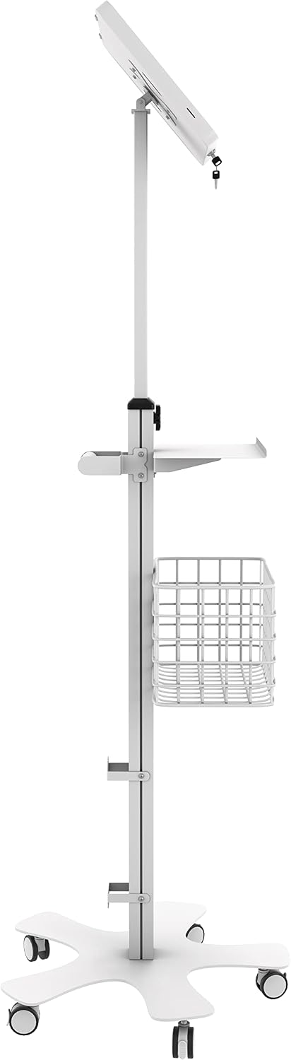 Premium Medical Tablet Stand – CTA Height Adjustable Mobile Tablet Stand with Add-ons for Healthcare - iPad Pro 13-inch (M4), iPad Pro 12.9-inch, iPad Air 13-Inch (M3 / M2)