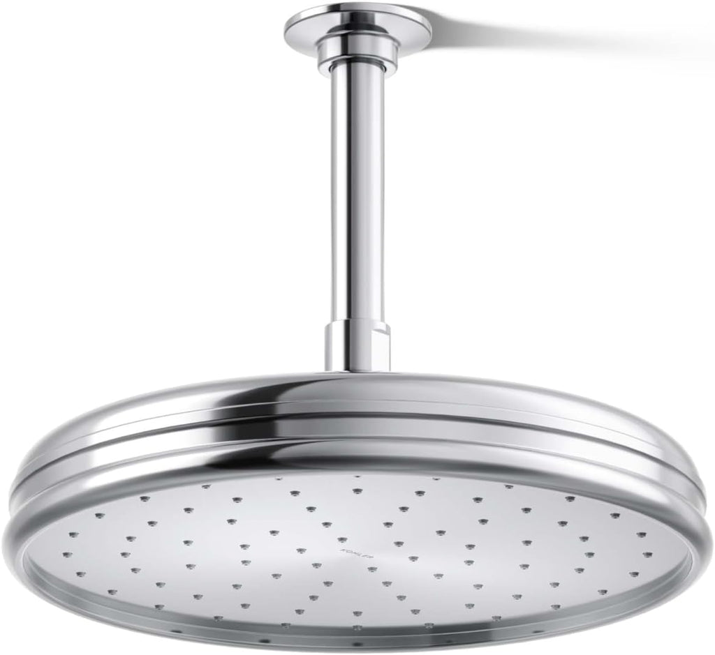 Kohler 13693-CP Traditional 10' single-function rainhead, 2.5 gpm, Polished Chrome