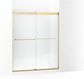 KOHLER Levity Sliding shower door, 74-in H x 56-5/8-59-5/8-in W, with 1/4-in thick Crystal Clear glass