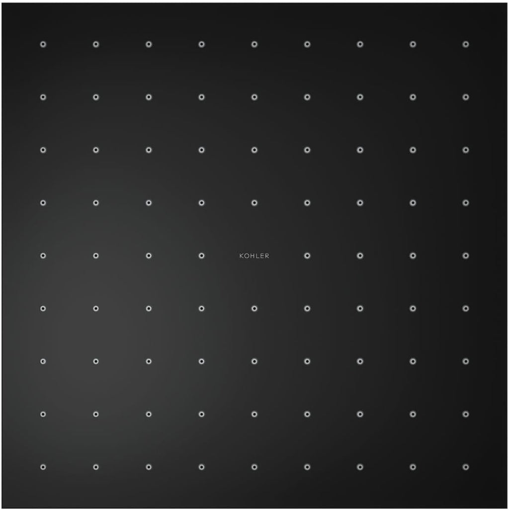 Kohler 13696-BL Contemporary Square 10' single-function rainhead, 2.5 gpm, Matte Black
