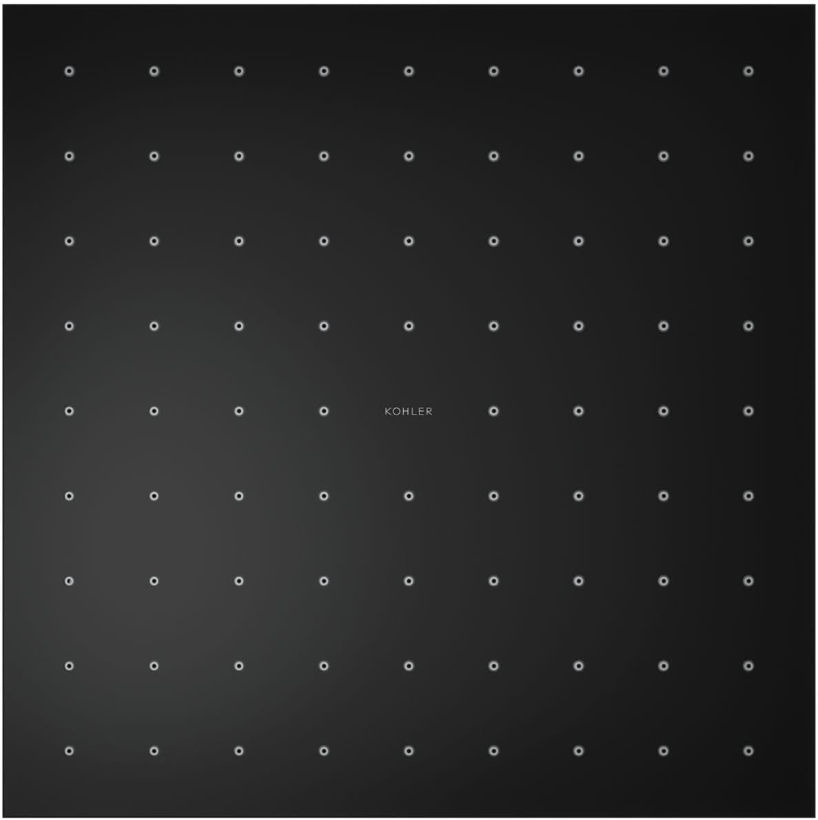 Kohler 13696-BL Contemporary Square 10' single-function rainhead, 2.5 gpm, Matte Black