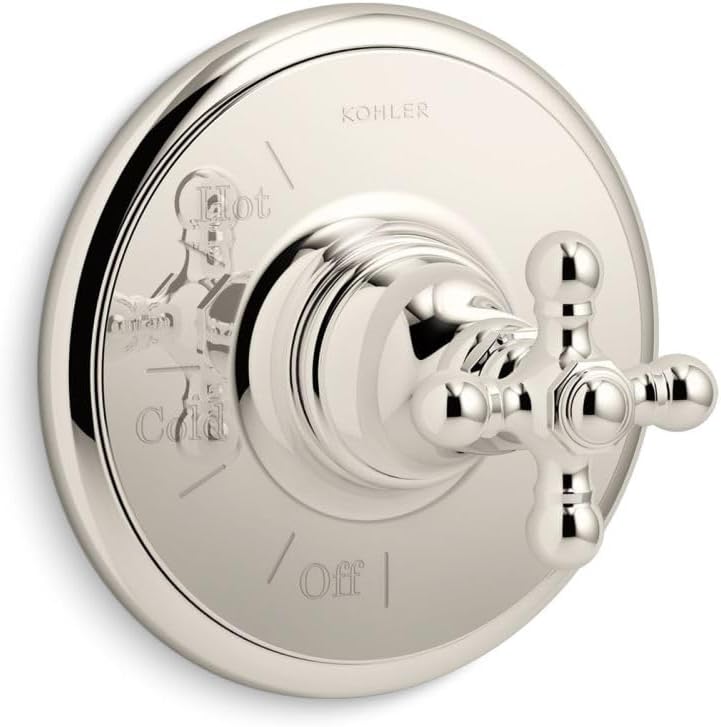 KOHLER Artifacts® Rite-Temp® valve trim with cross handle