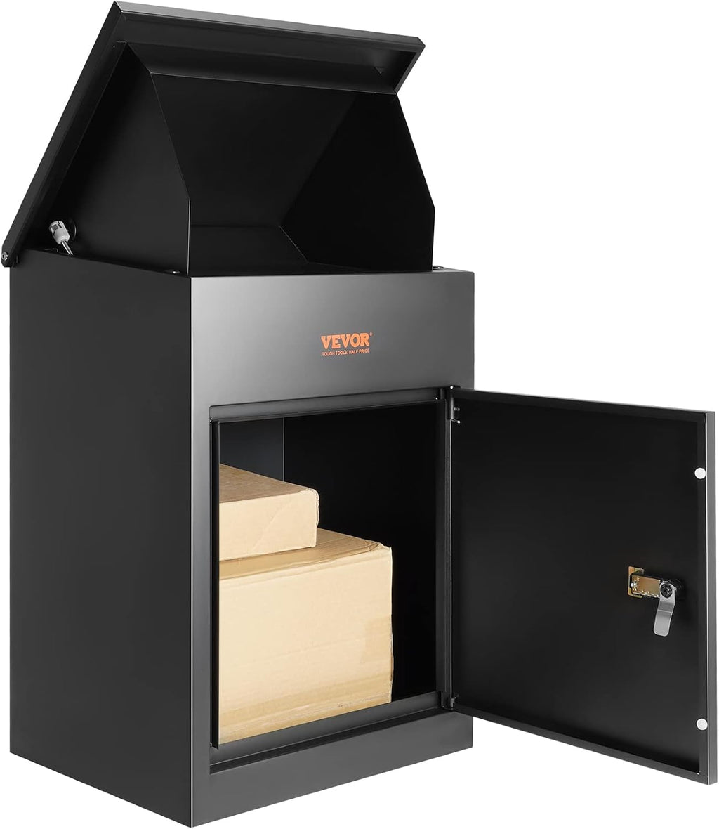 VEVOR Package Delivery Boxes for Outside, Extra Large Mailbox with Coded Lock, Galvanized Steel Wall Mounted Mailboxes 17.3'x13.8'x22.8', Anti-Theft Baffle, IPX3 Waterproof for Porch, Curbside