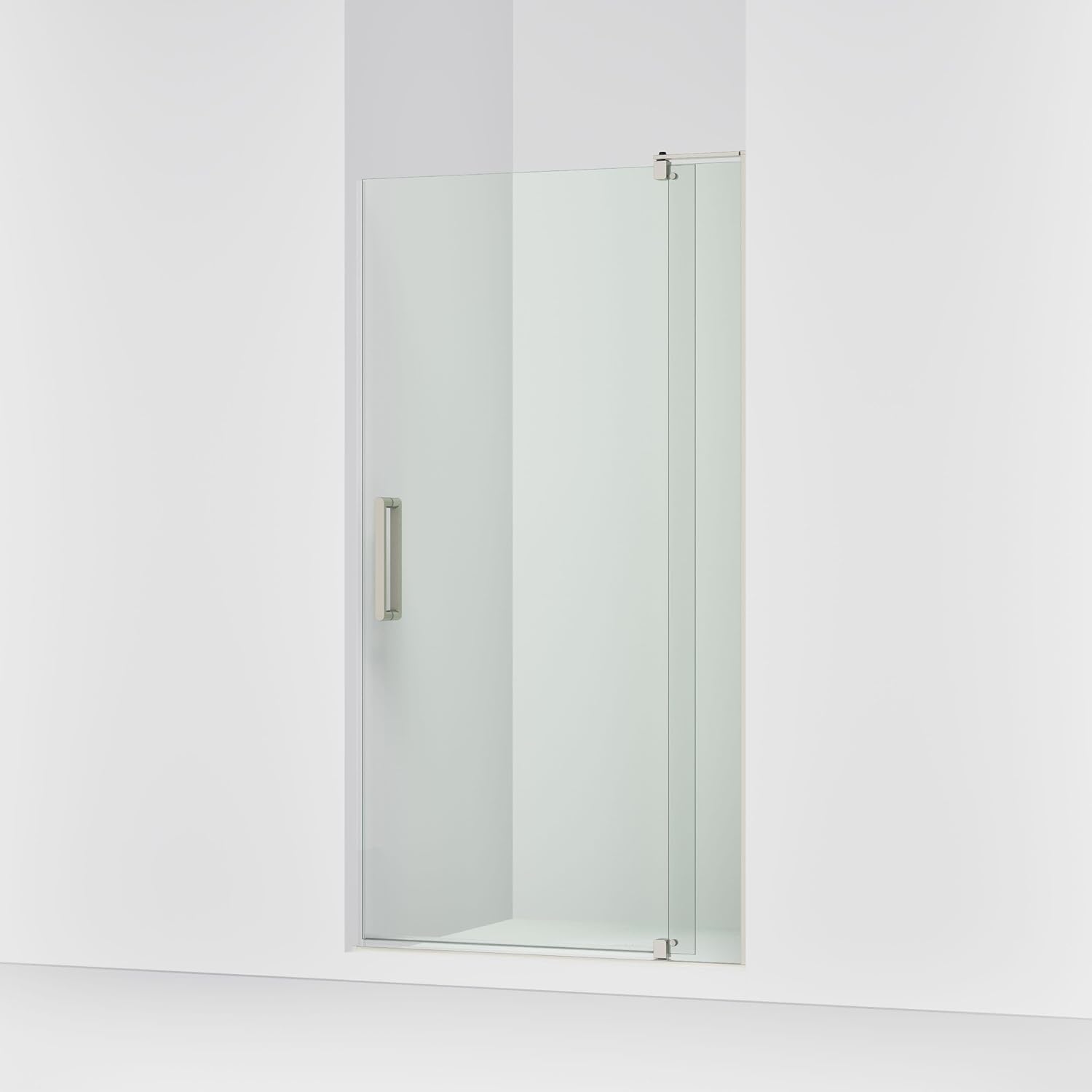 KOHLER pivot shower door, 74'H x 35-1/8-40'W, with 5/16' thick Crystal Clear glass