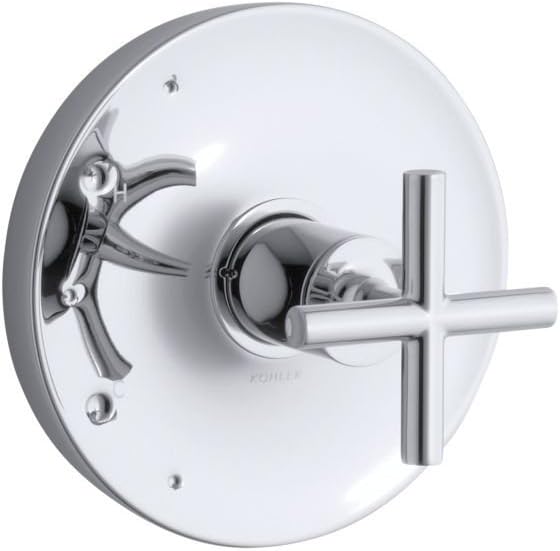 Kohler TS14423-3-CP Purist Rite-Temp Valve Trim with Cross Handle